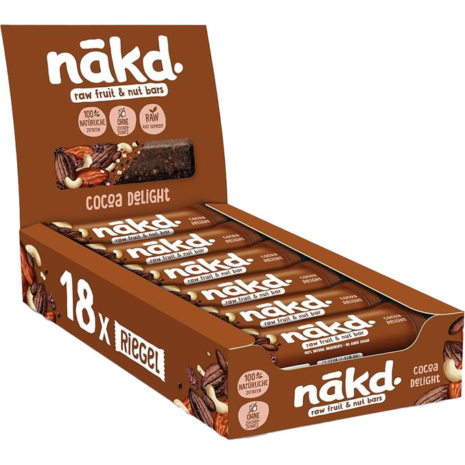 Nakd NAKD Cocoa Delight Riegel, 18er Pack