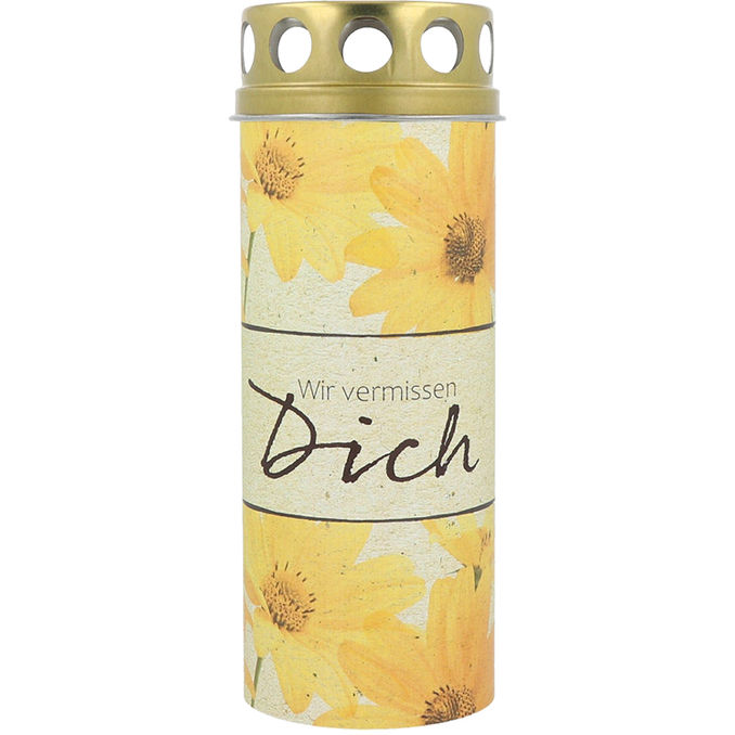 Hofer Papierlicht mit Deckel "Sonnenblumen"