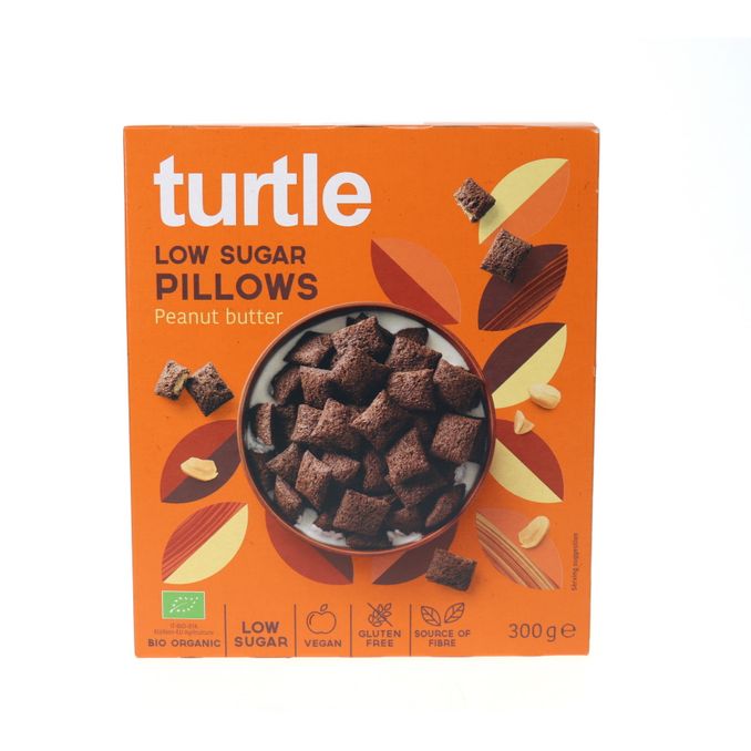 Turtle - Better Breakfast BIO Zuckerarme Knusperkissen mit Erdnussfüllung