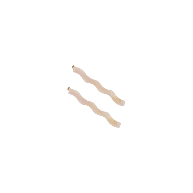 Cailap Hårnål Vågig Vit 2-pack