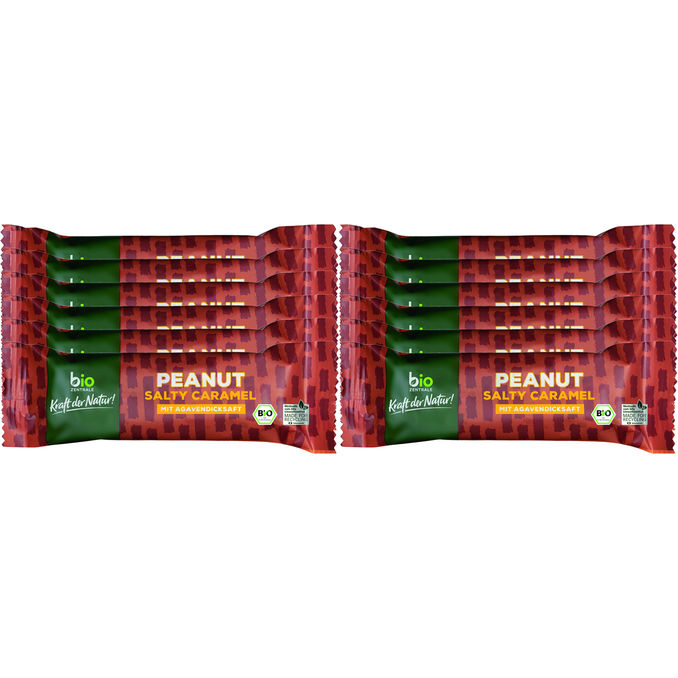BZ BIO Müsliriegel Erdnuss Salty Caramel, 12er Pack
