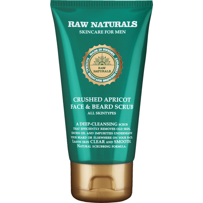 Raw Naturals Crushed Apricot Face & Beard Scrub 75ml