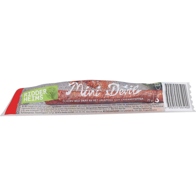 3 x Ridderheims Snack Salami Red Devil 20g