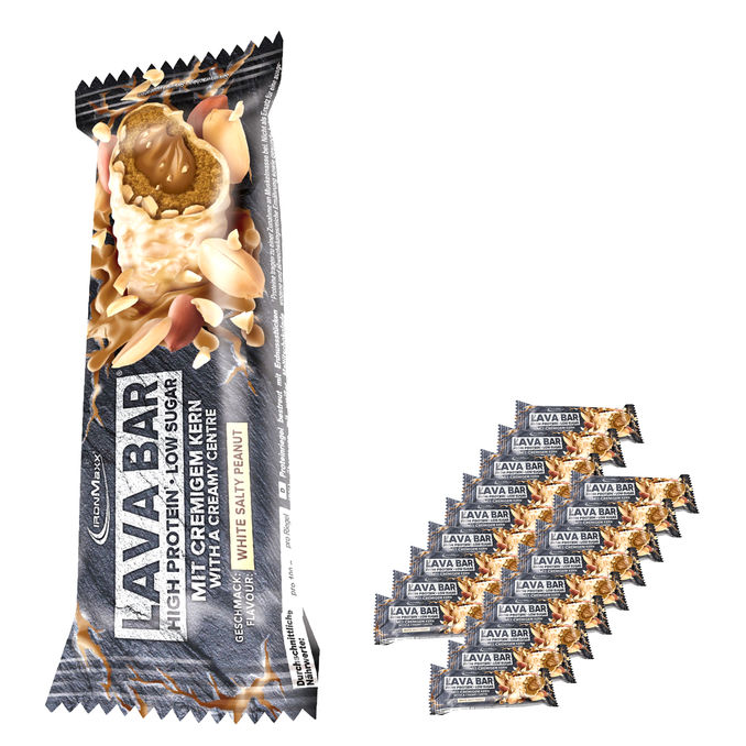 IronMaxx Lava Bar White Salty Peanut, 18er Pack