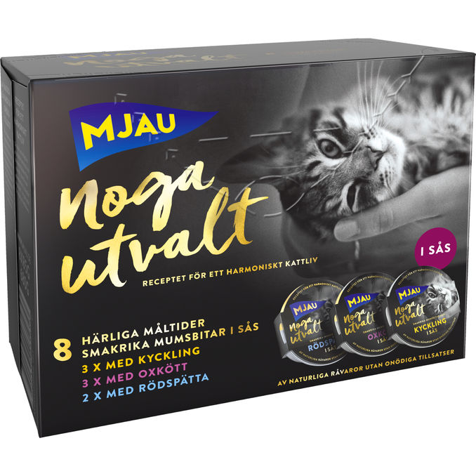 Mjau Vådfoder Katte Multibox 8-pak