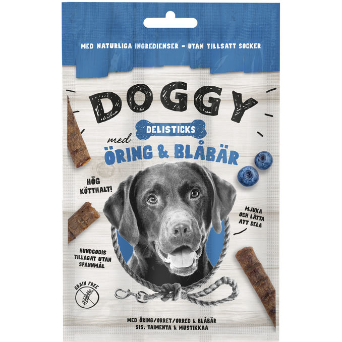 Doggy Hundgodis Delisticks Öring & Blåbär