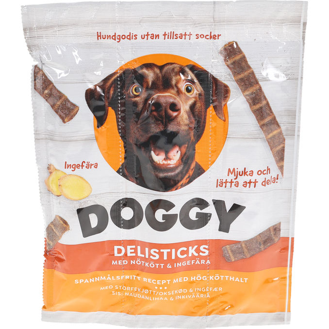Doggy 3 x Hundesnacks Oksekød & Ingefær