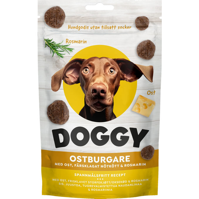 Doggy Hundgodis Ostburgare 60g