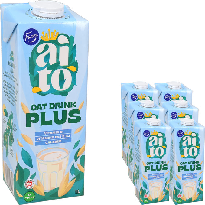 Kaurajuoma Fazer Aito Plus 6-pack