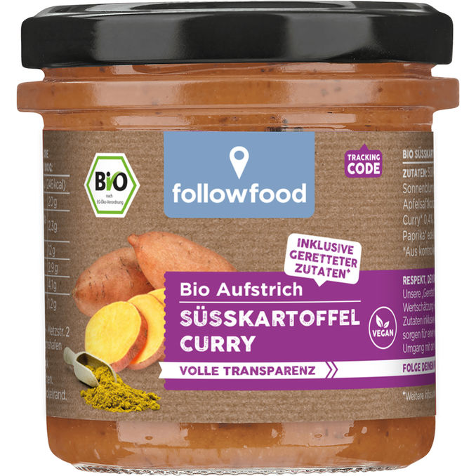 Followfood BIO Aufstrich Süßkartoffel Curry