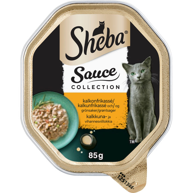 5 x Kattmat Sås Kalkonfrikasse Sheba | 5 x 85 g