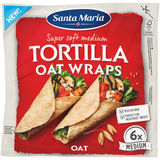 Bäst före: 2026-01-02 Santa Maria Tortilla Oat Wraps Medium