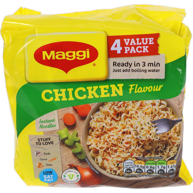 Maggi Instant Nudler Kyllingesmag 4-pak