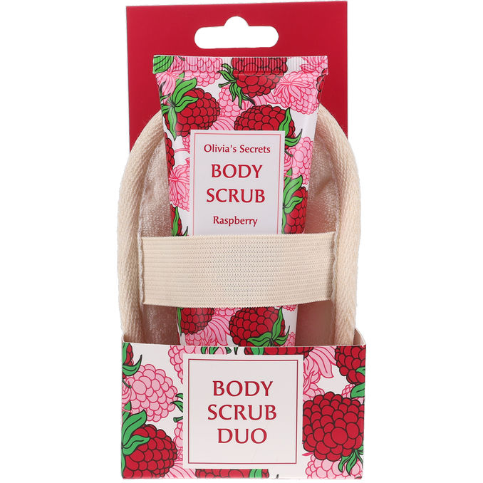 OLIVIA'S Olivia's Secret Hindbær Body Scrub m. Handske