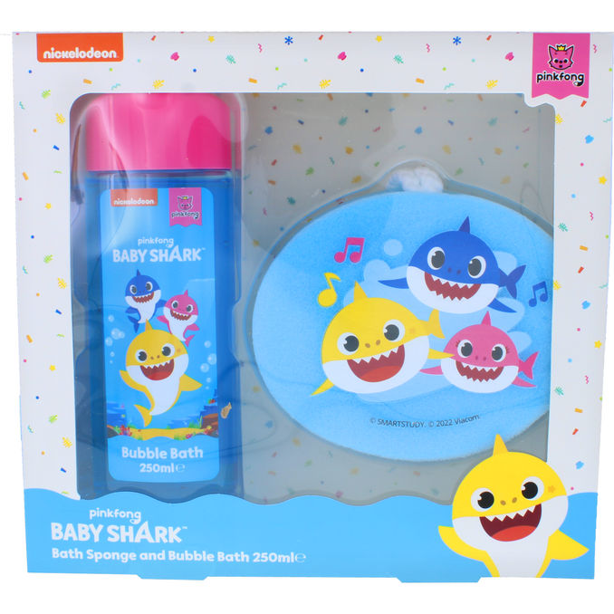 pinkfong Baby Shark Shower Gel & Svamp Æske
