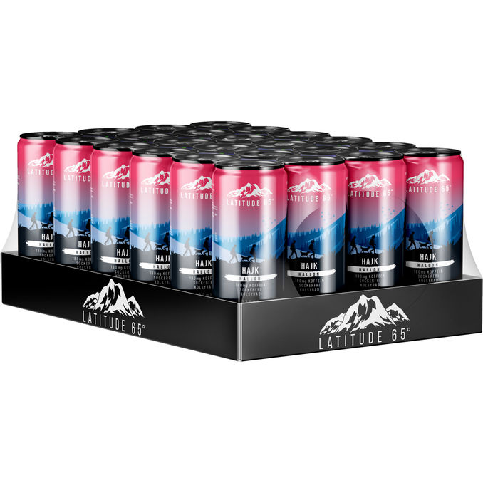24 x Latitude 65 Energidryck Hajk | 24 x 330 ml - Storpack