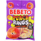 Bebeto Peach Rings Vingummier 80 g
