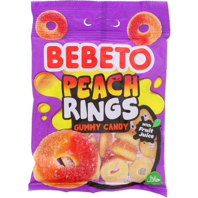 Bebeto Peach Rings Godis