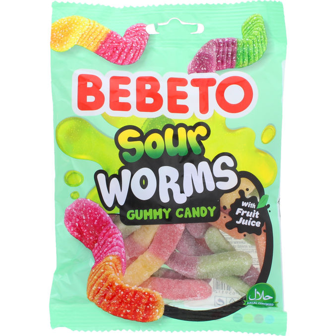 Bebeto Sour Worms Godis