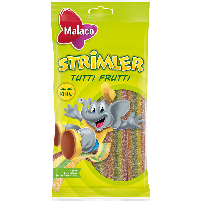 Malaco Tutti Frutti Strimler 80 g