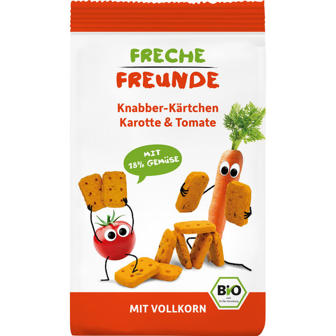 Freche Freunde BIO Knabber-Kärtchen Karotte & Tomate