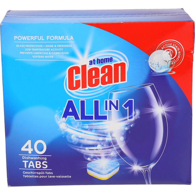 At home Clean All-in-one Opvasketabletter 40 Stk