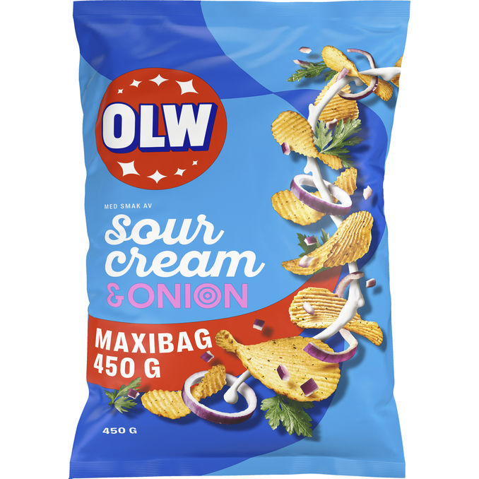 OLW Chips Sourcream & Onion 450 g