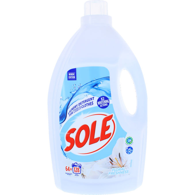 Sole Pyykinpesuaine Nestemäinen Valkopyykki
