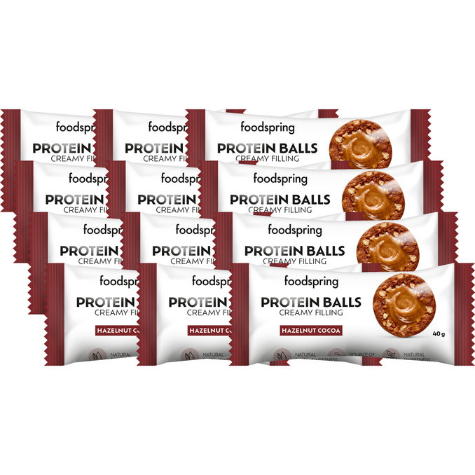 Foodspring Protein Balls Hazelnut Cocoa, 12er Pack