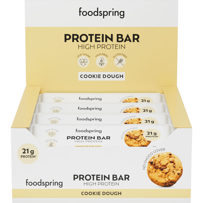 Foodspring Protein Bar Cookie Dough, 12er Pack