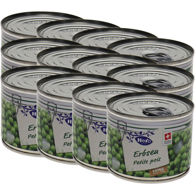 Hero Erbsen extra fein, 12er Pack