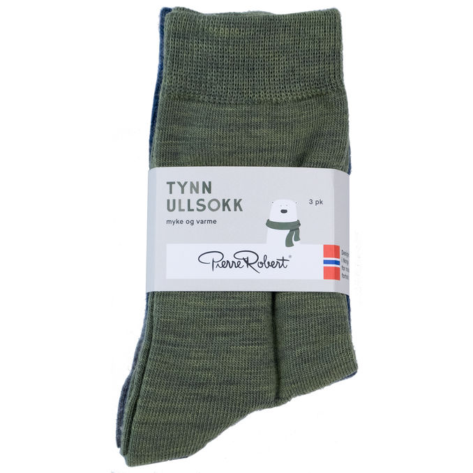 Pierre Robert Ullstrumpor Grön Stl. 33-36 3-pack