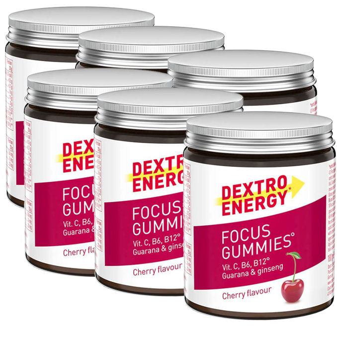 Dextro Energy Focus Gummies, 6er Pack