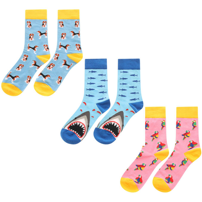 Zwillingsherz Tierischer-Socken-Mix, 3er-Set