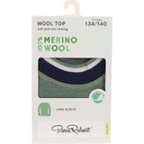 Pierre Robert Merinould Junior Top Grøn 134-140