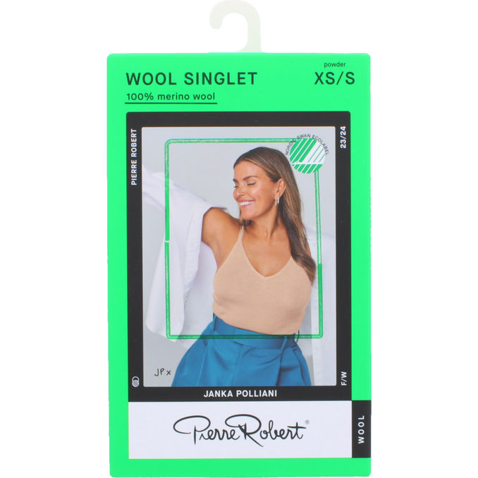 Pierre Robert Merinould Top Pudderfarvet XS/S