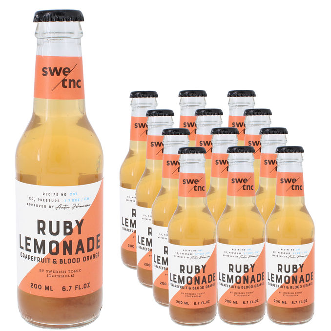 Swedish Tonic Tonic Ruby Lemonade Greippi & Veriappelsiini 12-pack