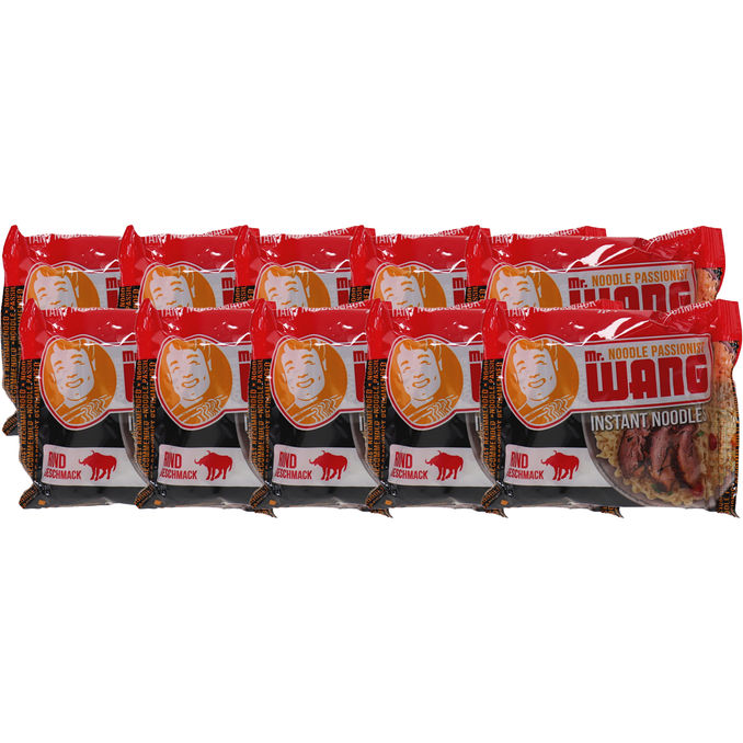 MR WANG Instant Nudeln Rind, 10er Pack