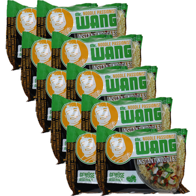 MR WANG Instantnudeln Gemüse, 10er Pack