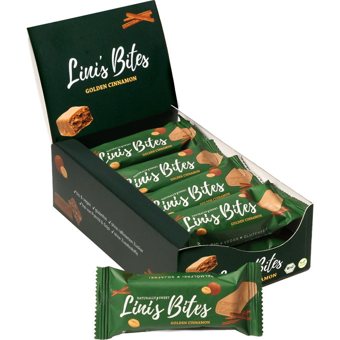 Lini'S Bites Golden Cinnamon Riegel, 12er Pack