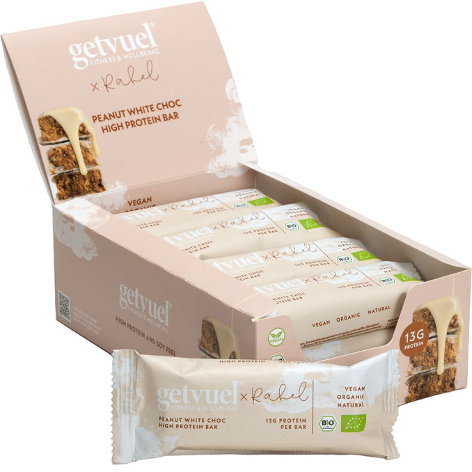 getvuel Proteinriegel Peanut White Choc, 12er Pack