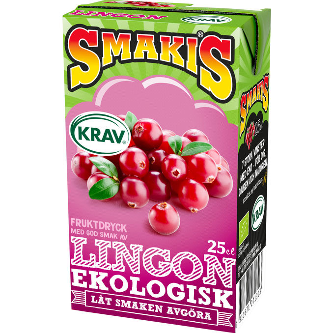 Smakis Fruktdryck Lingon 250ml