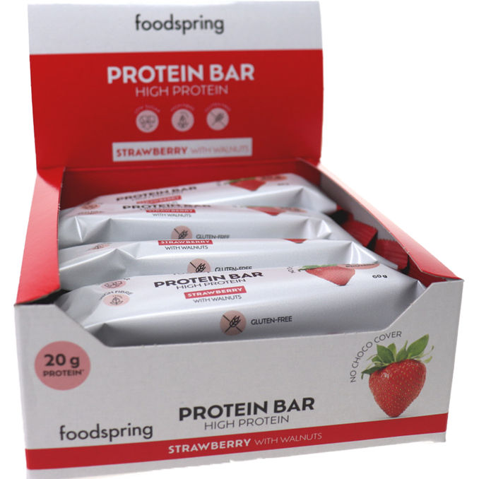 Foodspring Protein Bar High Protein Strawberry, 12er Pack