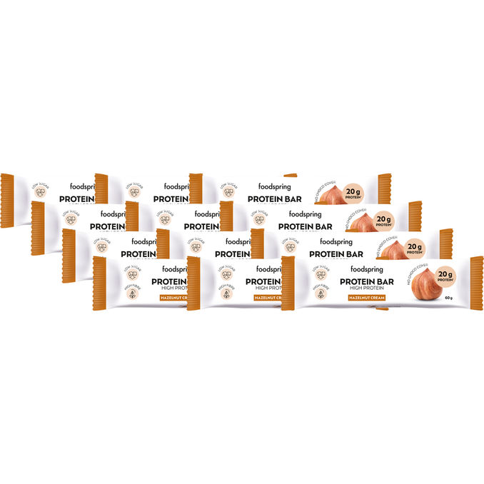 Foodspring Protein Bar High Protein Hazelnut Cream, 12er Pack