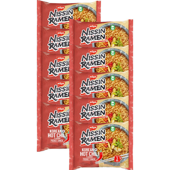 Nissin Ramen Korean Hot Chili, 10er Pack