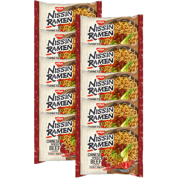 Nissin Ramen Chinese Spiced Beef, 10er Pack