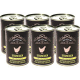 Lucky's Black Label Hundefutter Hühnchen an Reis, 6er Pack