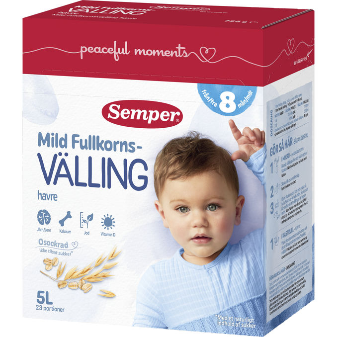 Mild Fuldkornsvælling Havre +8 Mån