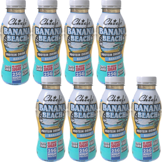 Chiefs Proteindrink Banana Beach, 8er Pack (EINWEG) zzgl. Pfand