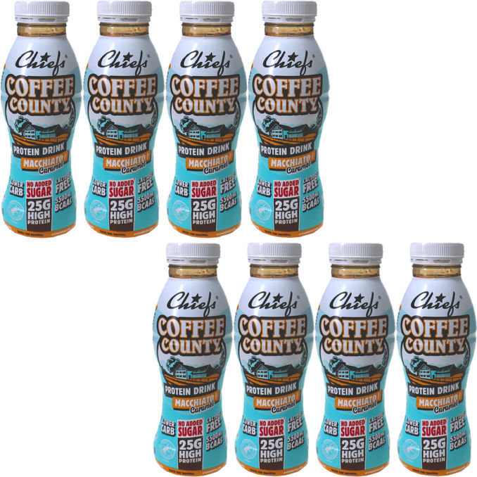 Chiefs Proteindrink Coffee County, 8er Pack (EINWEG) zzgl. Pfand